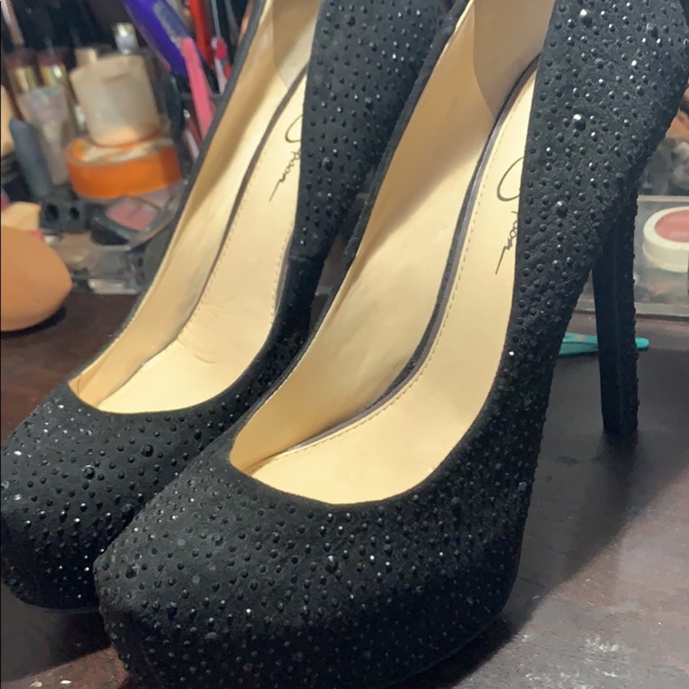 Black Studded Jessica Simpson Heels